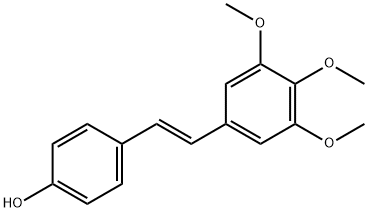 (E)-4'-羟基-3,4,5-三甲氧基二苯乙烯 结构式