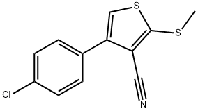 4-(4-Chlorophenyl)-2-(methylthio)-3-thiophenecarbonitrile 结构式