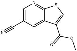 甲基 5-氰基噻吩并[2,3-B]吡啶-3-甲酸基酯 结构式