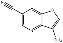 3-氨基噻吩并[3,2-B]吡啶-6-甲腈 结构式