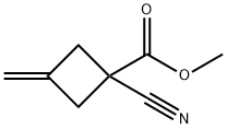 Cyclobutanecarboxylic acid, 1-cyano-3-methylene-, methyl ester (9CI) 结构式