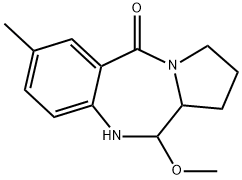 11-Methoxy-7-methyl-1,2,3,10,11,11a-hexahydro-5H-pyrrolo(2,1-c)(1,4)be nzodiazepin-5-one 结构式