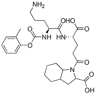 1-(N(2)-benzyloxycarbonylornithyl-gamma-glutamyl)octahydro-1H-indole-2-carboxylic acid 结构式