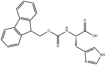 N-芴甲氧羰基-L-组氨酸 结构式