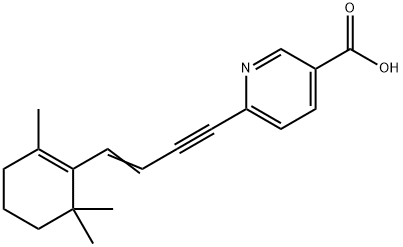 6-(4-(2,6,6-Trimethyl-1-cyclohexen-1-yl)-3-buten-1-ynyl)-3-pyridinecar boxylic acid 结构式