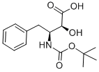 (2S,3S)-3-叔丁氧羰酰氨基-2-羟基-4-苯丁酸, 结构式