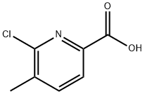 6-氯-5-甲基吡啶-2-羧酸 结构式
