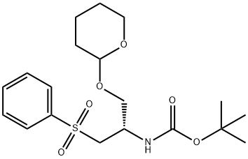 (2S)-2-BOC-AMINO-3-PHENYLSULFONYL-1-(2-TETRAHYDROPYRANYLOXY)PROPANE, 97 结构式