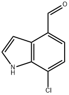 7-氯-1H-吲哚-4-甲醛 结构式