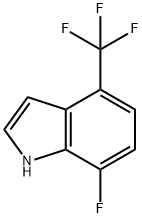 7-氟-4-(三氟甲基)-1H-吲哚 结构式