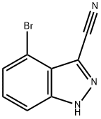 4-溴-3-氰基-1-氢吲唑 结构式
