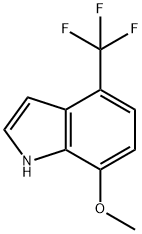 7-甲氧基-4-(三氟甲基)-1H-吲哚 结构式