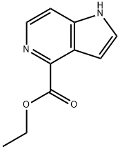 4-甲酸乙酯-5-氮杂吲哚 结构式