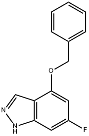 4-苄氧基-6-氟-吲唑 结构式