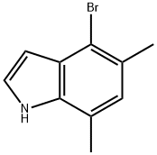 4-溴-5,7-二甲基-吲哚 结构式