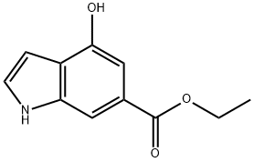 4-羟基-1H-吲哚-6-羧酸乙酯 结构式