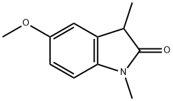 1,3-二甲基-5-甲氧基吲哚啉-2-酮 结构式