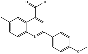 2-(4-甲氧苯基)-6-甲基-喹啉-4-羧酸 结构式