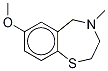 2,3,4,5-Tetrahydro-7-methoxy-4-(methyl-d3)- 结构式