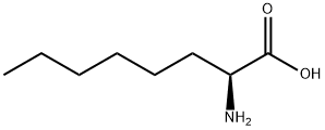 (S)-2-氨基辛酸 结构式