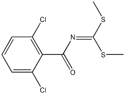 METHYL N-(2,6-DICHLOROBENZOYL)-(METHYLTHIO)METHANIMIDOTHIOATE 结构式