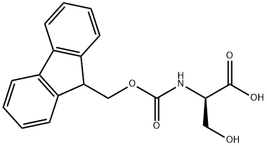 N-(9-芴甲氧羰基)-D-丝氨酸 结构式