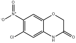 6-氯-7-硝基-2H-苯并[b][1,4]恶嗪-3(4H)-酮 结构式