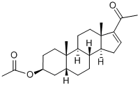 3beta-羟基孕甾-16-烯-20-酮-3-醋酸酯 结构式