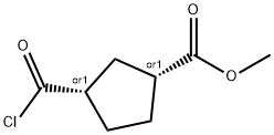 Cyclopentanecarboxylic acid, 3-(chlorocarbonyl)-, methyl ester, cis- (9CI) 结构式