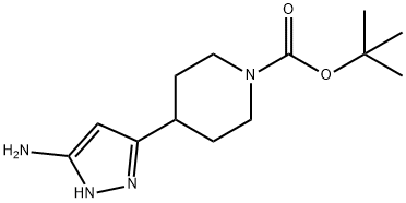 N-BOC-4-(4-氨基-2H-吡唑)哌啶 结构式