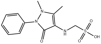 [(2,3-Dihydro-1,5-dimethyl-3-oxo-2-phenyl-1H-pyrazol-4-yl)amino]methanesulfonic acid 结构式