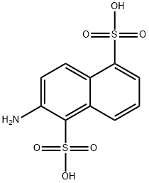 2-萘胺-1,5-二磺酸 结构式
