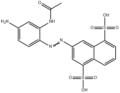 3-[[2-(乙酰氨基)-4-氨基苯基]偶氮]萘-1,5-二SULPHONIC 酸 结构式