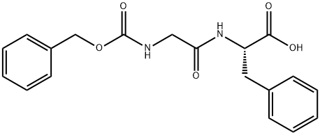 N-苄氧羰基甘氨酰-L-苯丙氨酸 结构式