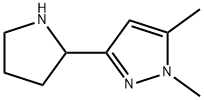 1,5-DIMETHYL-3-PYRROLIDIN-2-YL-1H-PYRAZOLE 结构式