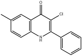 4(1H)-Quinolinone,  3-chloro-6-methyl-2-phenyl- 结构式