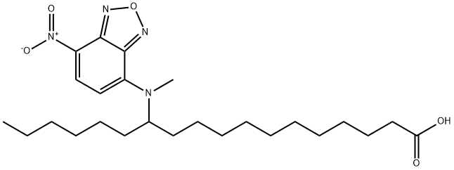 12-N-methyl-7-nitrobenzo-2-oxa-1,3-diazolamino stearate 结构式