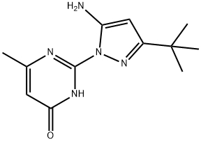 2-(5-AMINO-3-TERT-BUTYL-1H-PYRAZOL-1-YL)-6-METHYLPYRIMIDIN-4(3H)-ONE 结构式