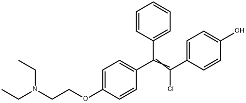 1-(phenyl)-1-(4-(2-(diethylamino)-ethoxy)phenyl)-2-(4-hydroxyphenyl)-2-chloroethane 结构式