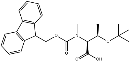 N-Fmoc-N-甲基-O-叔丁基-L-苏氨酸 结构式