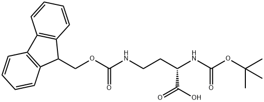 NΑ-叔丁氧羰基-NΓ-氨基酸-L-2,4-氨基丁酸 结构式