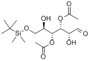 3,4-二-O-乙酰基-6-O-(-叔丁甲基甲硅烷)-D-葡萄醛 结构式