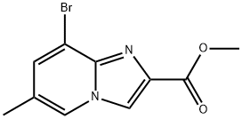 8-溴-6-甲基咪唑并[1,2-A]吡啶-2-羧酸甲酯 结构式