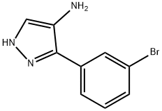 3-(3-溴苯基)-1H-吡唑-4-胺 结构式