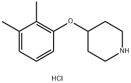 4-(2,3-二甲基苯氧基)哌啶盐酸盐 结构式