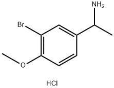 1-(3-溴-4-甲氧基苯基)乙-1-胺盐酸盐 结构式