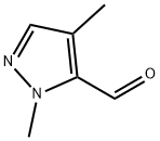 1,4-二甲基-1H-吡唑-5-甲醛 结构式