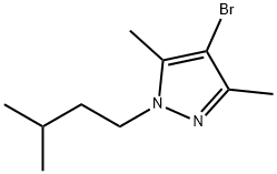 4-溴-3,5-二甲基-1-(3-甲基丁基)-1H-吡唑 结构式