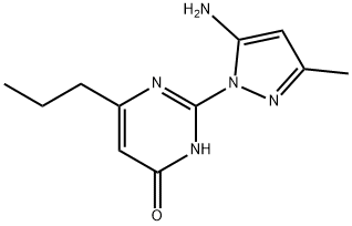 2-(5-Amino-3-methyl-1H-pyrazol-1-yl)-6-propylpyrimidin-4(3H)-one 结构式