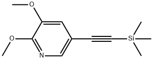 2,3-Dimethoxy-5-((trimethylsilyl)ethynyl)pyridine 结构式